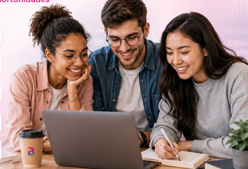 Prática de conversação em inglês em grupo