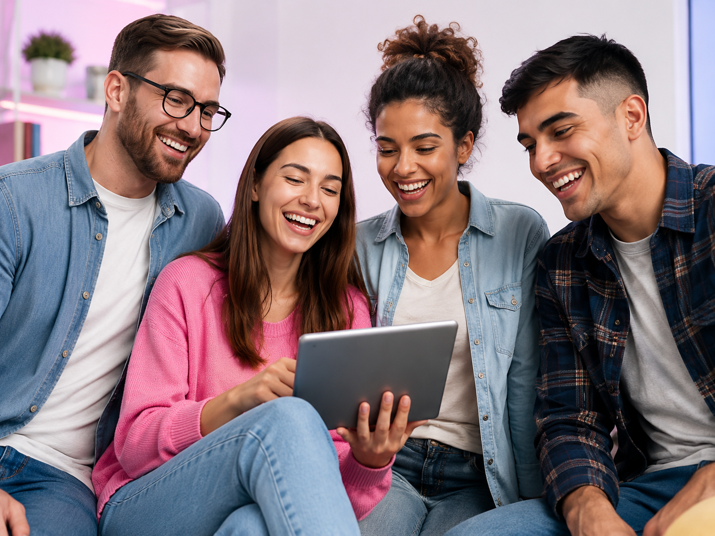 Alunos B English estudando inglês online e participando do programa de promoções
